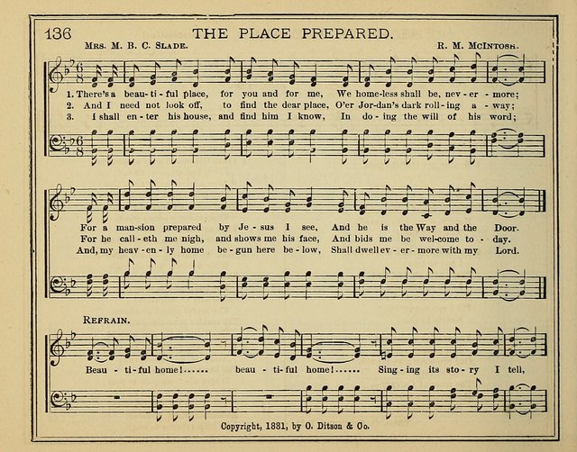 Light and Life: a collection of new hymns and tunes for sunday schools, prayer meetings, praise meetings and revival meetings page 136