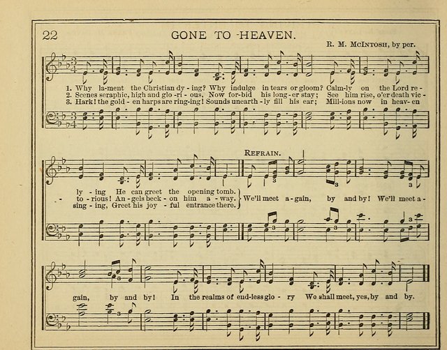 Light and Life: a collection of new hymns and tunes for sunday schools, prayer meetings, praise meetings and revival meetings page 22