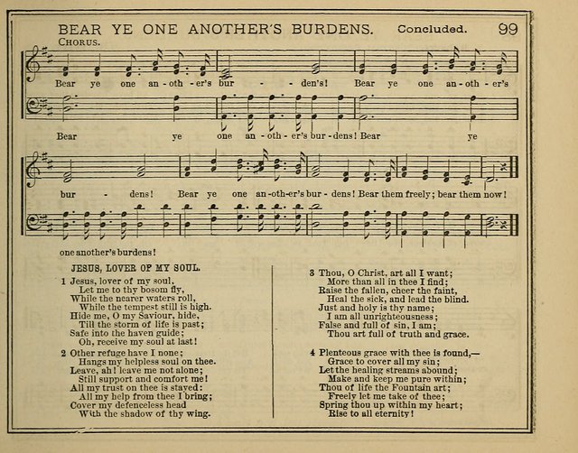 Light and Life: a collection of new hymns and tunes for sunday schools, prayer meetings, praise meetings and revival meetings page 99