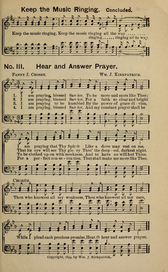 Light and Life Songs: adapted especially to sunday schools, prayer meetings and other social services page 111