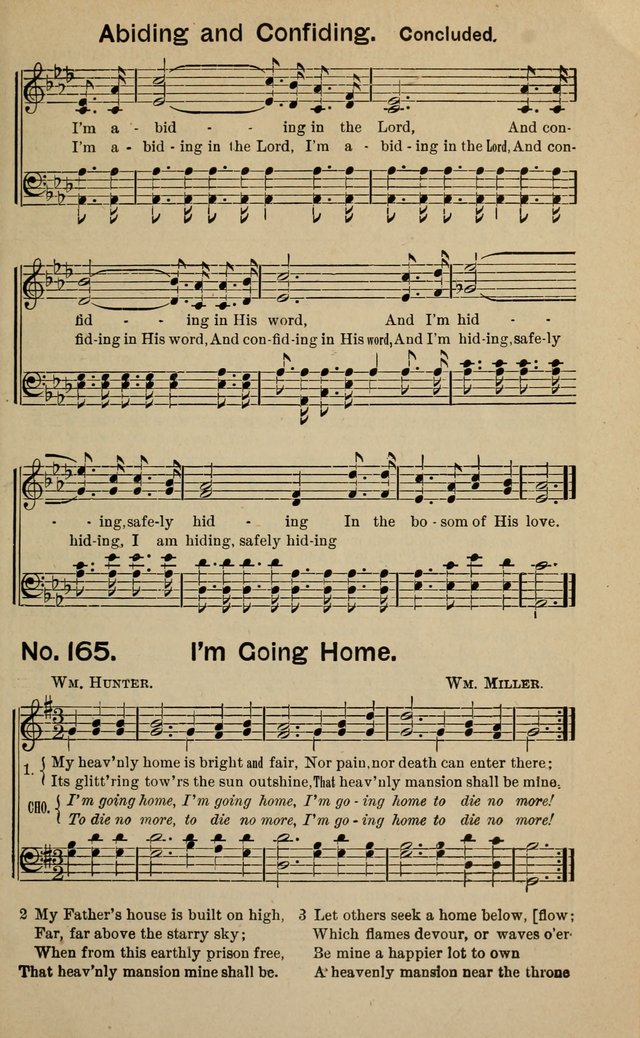 Light and Life Songs: adapted especially to sunday schools, prayer meetings and other social services page 165