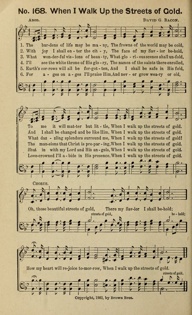 Light and Life Songs: adapted especially to sunday schools, prayer meetings and other social services page 168