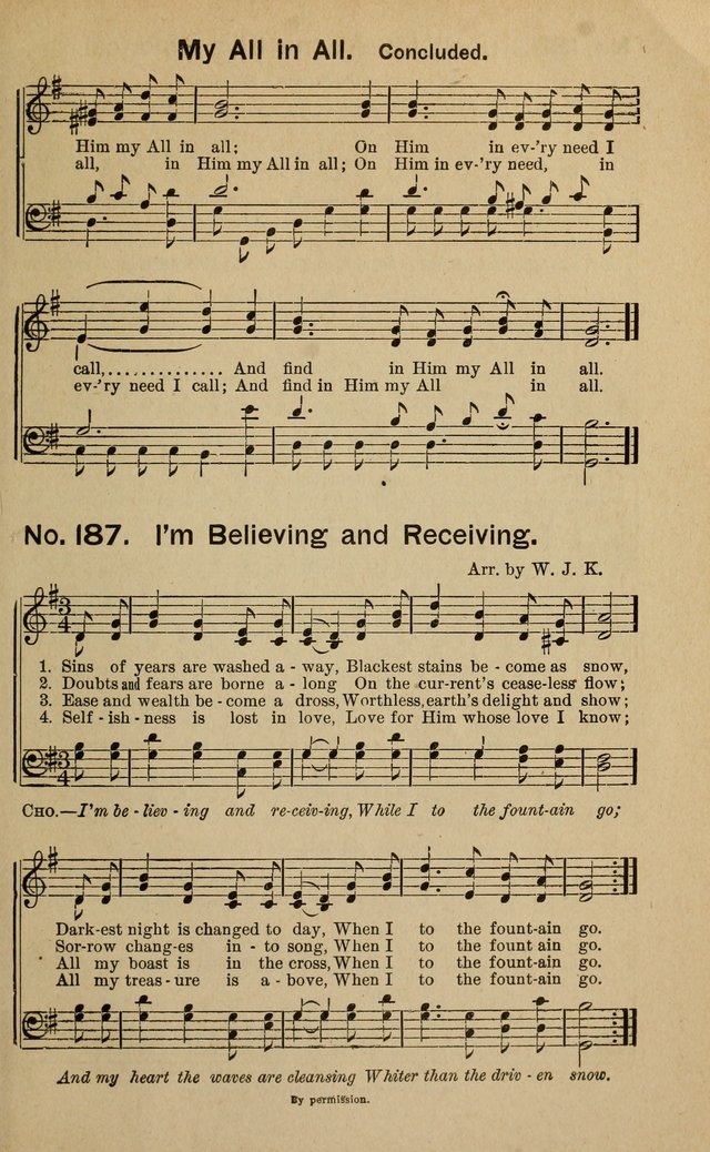 Light and Life Songs: adapted especially to sunday schools, prayer meetings and other social services page 187