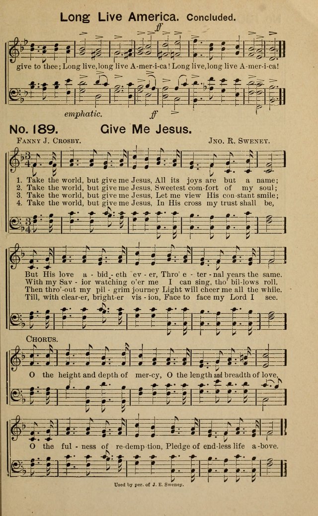 Light and Life Songs: adapted especially to sunday schools, prayer meetings and other social services page 189