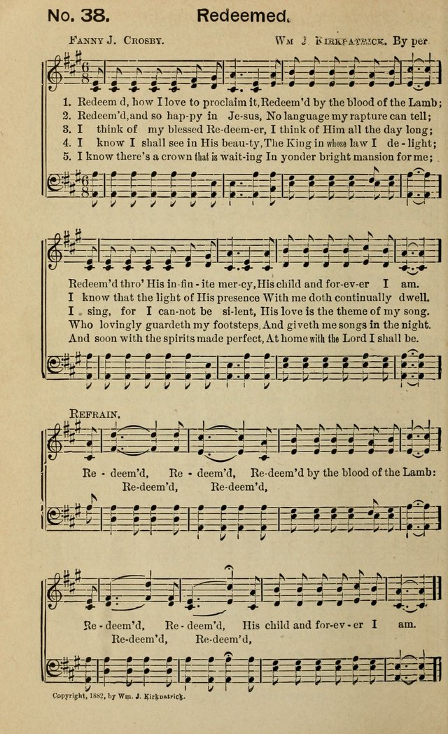 Light and Life Songs: adapted especially to sunday schools, prayer meetings and other social services page 38