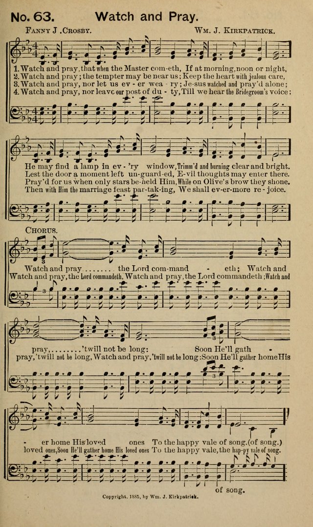 Light and Life Songs: adapted especially to sunday schools, prayer meetings and other social services page 63