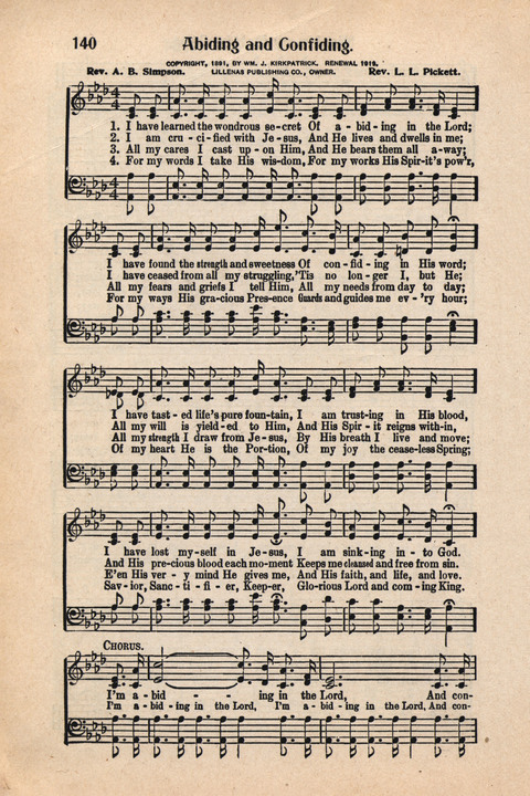 Light and Life Songs No. 4 page 140