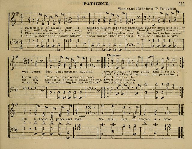 The Little Minstrel: a collection of songs and music, with lessons of instruction, mathematically arranged plan of notation page 111