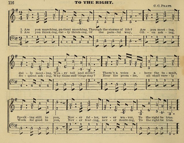 The Little Minstrel: a collection of songs and music, with lessons of instruction, mathematically arranged plan of notation page 116