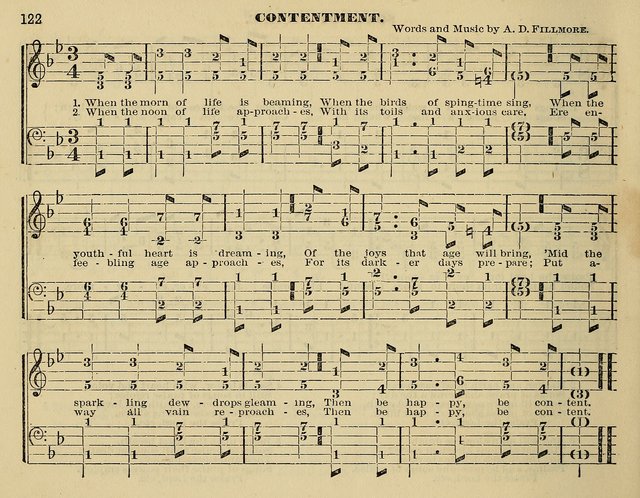 The Little Minstrel: a collection of songs and music, with lessons of instruction, mathematically arranged plan of notation page 122