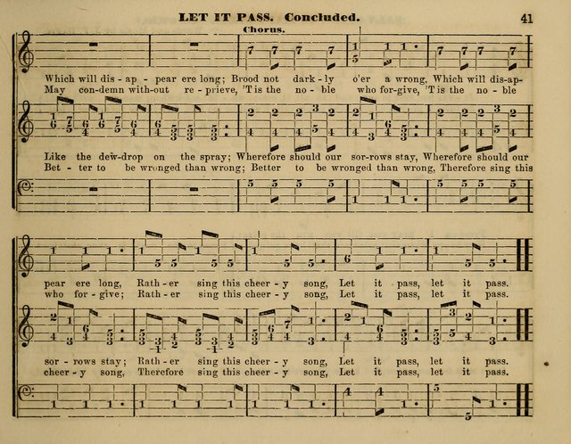 The Little Minstrel: a collection of songs and music, with lessons of instruction, mathematically arranged plan of notation page 41