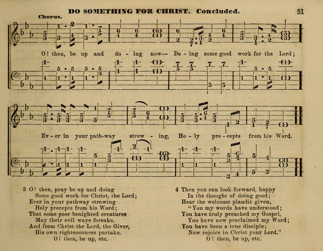 The Little Minstrel: a collection of songs and music, with lessons of instruction, mathematically arranged plan of notation page 51