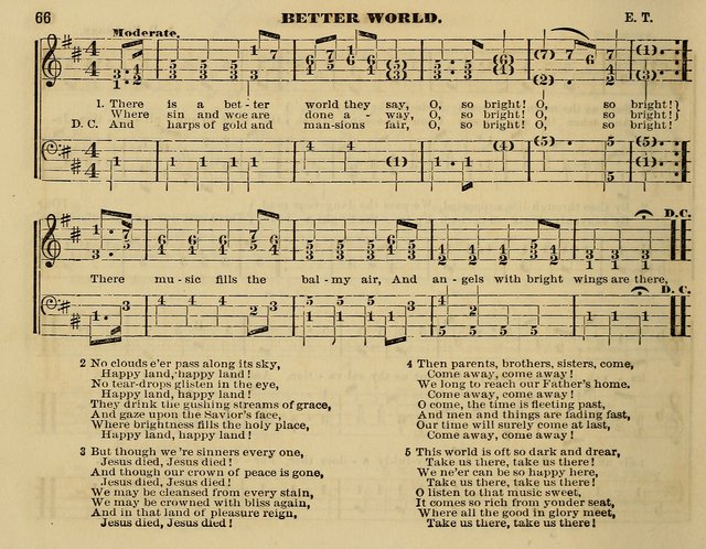 The Little Minstrel: a collection of songs and music, with lessons of instruction, mathematically arranged plan of notation page 66