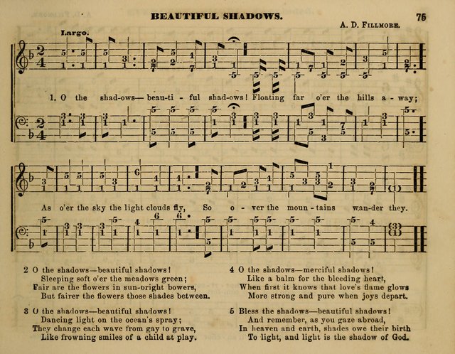 The Little Minstrel: a collection of songs and music, with lessons of instruction, mathematically arranged plan of notation page 75