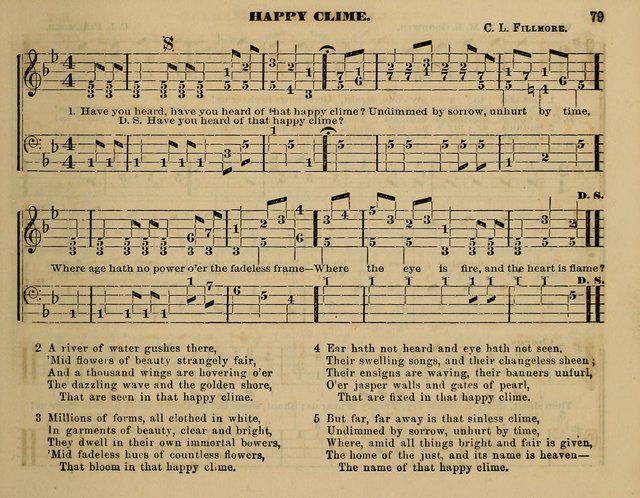 The Little Minstrel: a collection of songs and music, with lessons of instruction, mathematically arranged plan of notation page 79