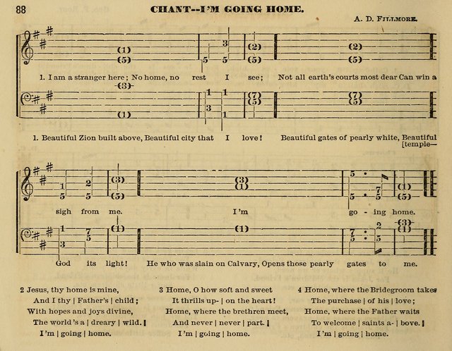 The Little Minstrel: a collection of songs and music, with lessons of instruction, mathematically arranged plan of notation page 88