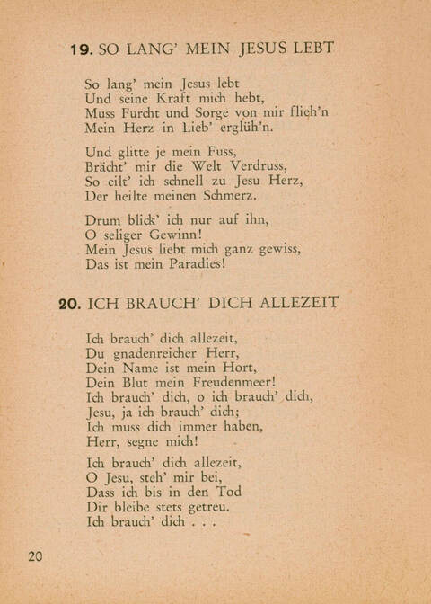 Lieder für die Mennonitische Weltkonferenz=Songs for the Mennonite World Conferene=Cantiques pour la Conférence Mennonite Mondiale=Gezangen voor het Doopsgezinde Wereldcongres page 20