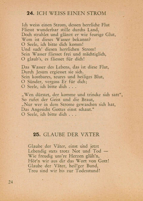 Lieder für die Mennonitische Weltkonferenz=Songs for the Mennonite World Conferene=Cantiques pour la Conférence Mennonite Mondiale=Gezangen voor het Doopsgezinde Wereldcongres page 24