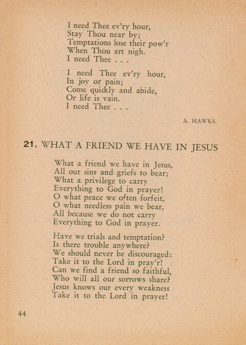 Lieder für die Mennonitische Weltkonferenz=Songs for the Mennonite World Conferene=Cantiques pour la Conférence Mennonite Mondiale=Gezangen voor het Doopsgezinde Wereldcongres page 44