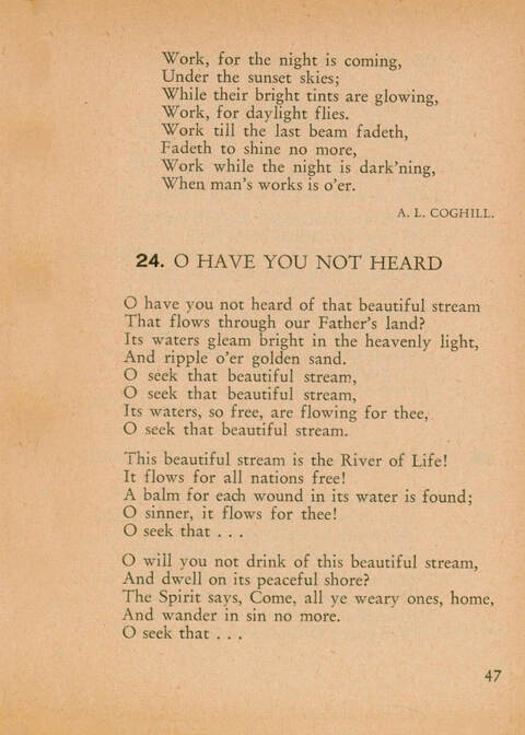 Lieder für die Mennonitische Weltkonferenz=Songs for the Mennonite World Conferene=Cantiques pour la Conférence Mennonite Mondiale=Gezangen voor het Doopsgezinde Wereldcongres page 47