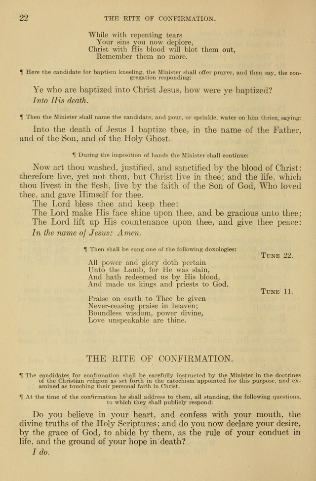 The Liturgy and the Offices of Worship and Hymns of the American Province of the Unitas Fratrum, or the Moravian Church page 22