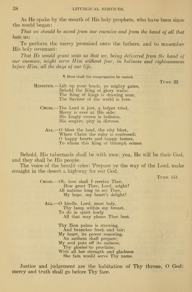 The Liturgy and the Offices of Worship and Hymns of the American Province of the Unitas Fratrum, or the Moravian Church page 38