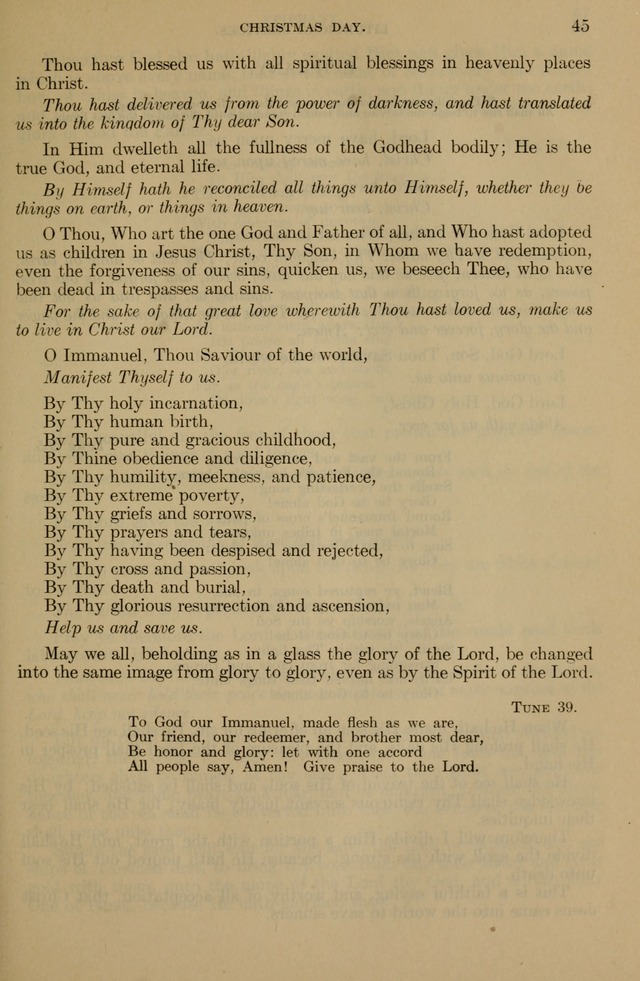 The Liturgy and the Offices of Worship and Hymns of the American Province of the Unitas Fratrum, or the Moravian Church page 45