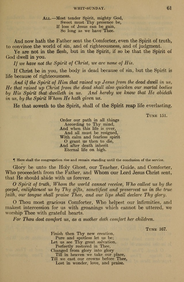 The Liturgy and the Offices of Worship and Hymns of the American Province of the Unitas Fratrum, or the Moravian Church page 61