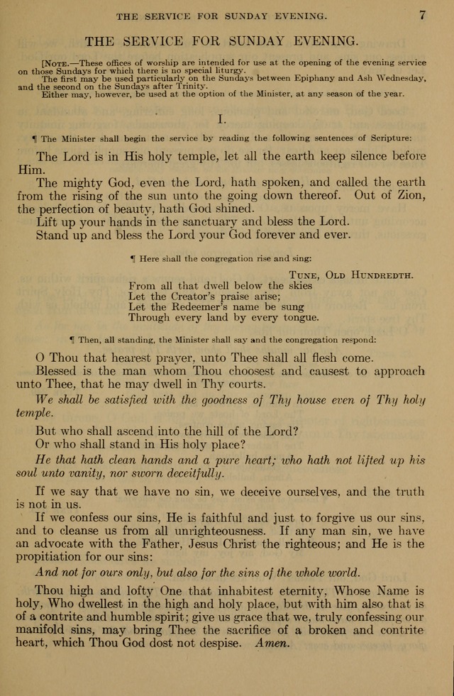 The Liturgy and the Offices of Worship and Hymns of the American Province of the Unitas Fratrum, or the Moravian Church page 7