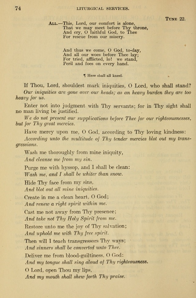 The Liturgy and the Offices of Worship and Hymns of the American Province of the Unitas Fratrum, or the Moravian Church page 74