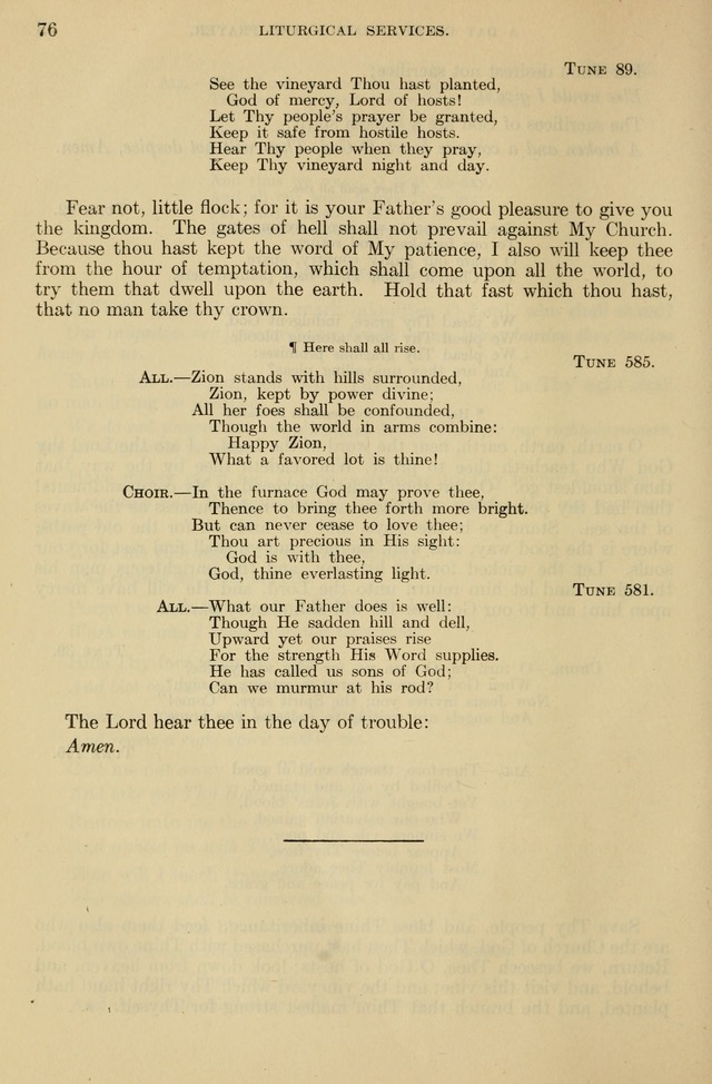 The Liturgy and the Offices of Worship and Hymns of the American Province of the Unitas Fratrum, or the Moravian Church page 76