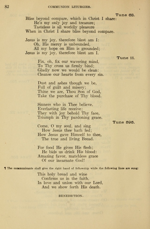 The Liturgy and the Offices of Worship and Hymns of the American Province of the Unitas Fratrum, or the Moravian Church page 82