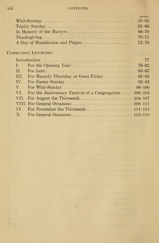 The Liturgy and the Offices of Worship and Hymns of the American Province of the Unitas Fratrum, or the Moravian Church page xiv