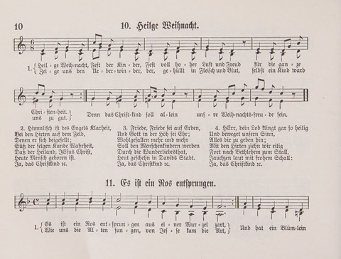 Lieder-Perlen: Eine Sammlung von Liedern geistlichen und gemischten Inhalts, theils in deutscher, theils in englischer Sprache, nebt einer Anzahl Spiellieder, ein-, zwei- und dreistimmig (mit Anhang) page 10