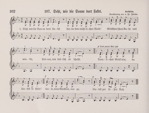 Lieder-Perlen: Eine Sammlung von Liedern geistlichen und gemischten Inhalts, theils in deutscher, theils in englischer Sprache, nebt einer Anzahl Spiellieder, ein-, zwei- und dreistimmig (mit Anhang) page 102