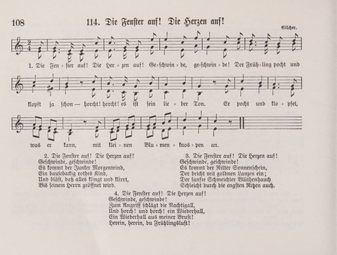 Lieder-Perlen: Eine Sammlung von Liedern geistlichen und gemischten Inhalts, theils in deutscher, theils in englischer Sprache, nebt einer Anzahl Spiellieder, ein-, zwei- und dreistimmig (mit Anhang) page 108