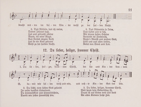 Lieder-Perlen: Eine Sammlung von Liedern geistlichen und gemischten Inhalts, theils in deutscher, theils in englischer Sprache, nebt einer Anzahl Spiellieder, ein-, zwei- und dreistimmig (mit Anhang) page 11