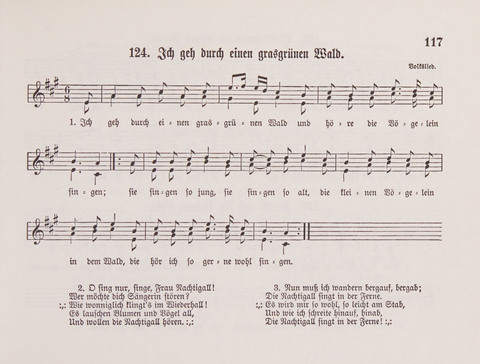 Lieder-Perlen: Eine Sammlung von Liedern geistlichen und gemischten Inhalts, theils in deutscher, theils in englischer Sprache, nebt einer Anzahl Spiellieder, ein-, zwei- und dreistimmig (mit Anhang) page 117