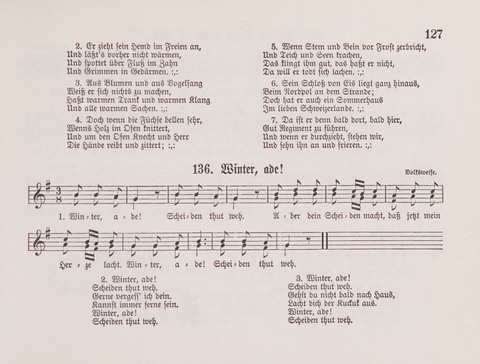 Lieder-Perlen: Eine Sammlung von Liedern geistlichen und gemischten Inhalts, theils in deutscher, theils in englischer Sprache, nebt einer Anzahl Spiellieder, ein-, zwei- und dreistimmig (mit Anhang) page 127