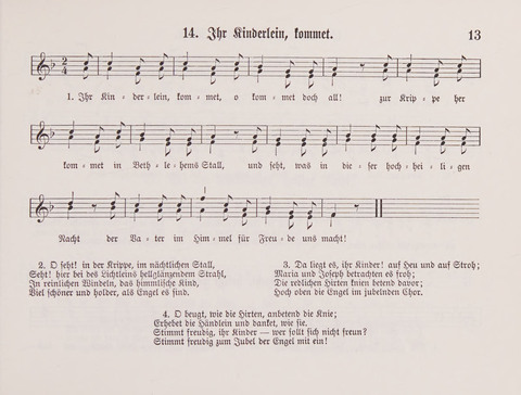 Lieder-Perlen: Eine Sammlung von Liedern geistlichen und gemischten Inhalts, theils in deutscher, theils in englischer Sprache, nebt einer Anzahl Spiellieder, ein-, zwei- und dreistimmig (mit Anhang) page 13