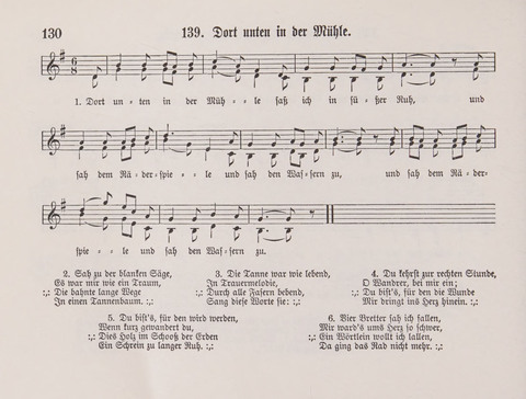 Lieder-Perlen: Eine Sammlung von Liedern geistlichen und gemischten Inhalts, theils in deutscher, theils in englischer Sprache, nebt einer Anzahl Spiellieder, ein-, zwei- und dreistimmig (mit Anhang) page 130