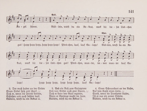 Lieder-Perlen: Eine Sammlung von Liedern geistlichen und gemischten Inhalts, theils in deutscher, theils in englischer Sprache, nebt einer Anzahl Spiellieder, ein-, zwei- und dreistimmig (mit Anhang) page 141