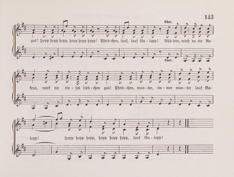 Lieder-Perlen: Eine Sammlung von Liedern geistlichen und gemischten Inhalts, theils in deutscher, theils in englischer Sprache, nebt einer Anzahl Spiellieder, ein-, zwei- und dreistimmig (mit Anhang) page 143