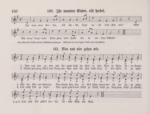Lieder-Perlen: Eine Sammlung von Liedern geistlichen und gemischten Inhalts, theils in deutscher, theils in englischer Sprache, nebt einer Anzahl Spiellieder, ein-, zwei- und dreistimmig (mit Anhang) page 150