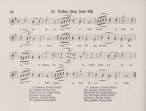 Lieder-Perlen: Eine Sammlung von Liedern geistlichen und gemischten Inhalts, theils in deutscher, theils in englischer Sprache, nebt einer Anzahl Spiellieder, ein-, zwei- und dreistimmig (mit Anhang) page 16