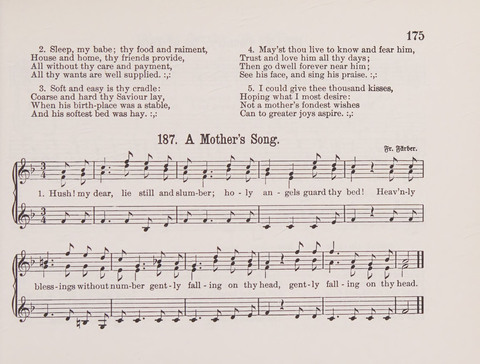 Lieder-Perlen: Eine Sammlung von Liedern geistlichen und gemischten Inhalts, theils in deutscher, theils in englischer Sprache, nebt einer Anzahl Spiellieder, ein-, zwei- und dreistimmig (mit Anhang) page 175