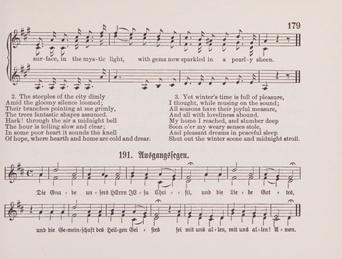 Lieder-Perlen: Eine Sammlung von Liedern geistlichen und gemischten Inhalts, theils in deutscher, theils in englischer Sprache, nebt einer Anzahl Spiellieder, ein-, zwei- und dreistimmig (mit Anhang) page 179