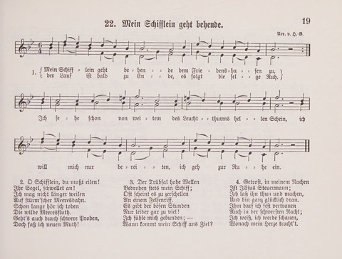 Lieder-Perlen: Eine Sammlung von Liedern geistlichen und gemischten Inhalts, theils in deutscher, theils in englischer Sprache, nebt einer Anzahl Spiellieder, ein-, zwei- und dreistimmig (mit Anhang) page 199