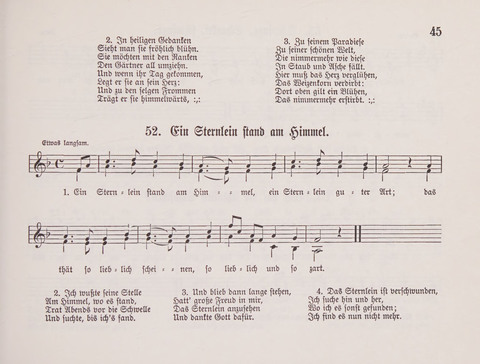 Lieder-Perlen: Eine Sammlung von Liedern geistlichen und gemischten Inhalts, theils in deutscher, theils in englischer Sprache, nebt einer Anzahl Spiellieder, ein-, zwei- und dreistimmig (mit Anhang) page 225