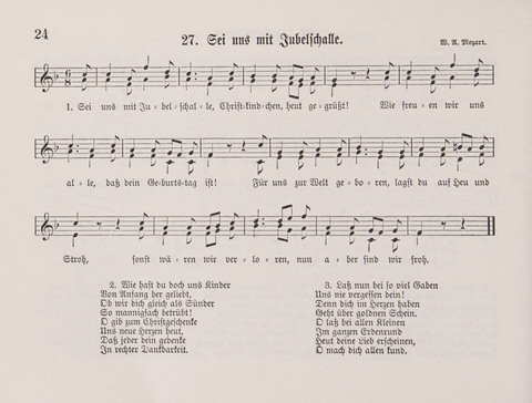 Lieder-Perlen: Eine Sammlung von Liedern geistlichen und gemischten Inhalts, theils in deutscher, theils in englischer Sprache, nebt einer Anzahl Spiellieder, ein-, zwei- und dreistimmig (mit Anhang) page 24